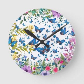 Horloge murale Jardin Papillon - Temps floral arti