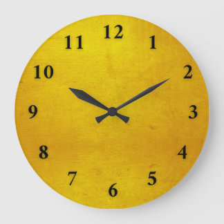 Horloge murale jaune