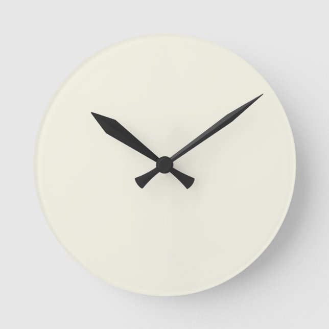 Horloge murale jaune beurre pâle uni (Recto)