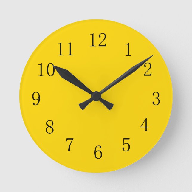 Horloge murale jaune doré profond (Recto)
