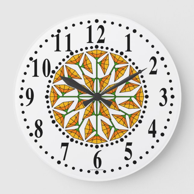Horloge murale jaune orange / jaune citron 262 (Recto)
