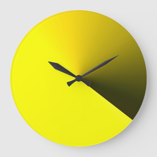 Horloge murale jaune ronde pour les décorations à (Recto)