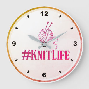 Horloge murale #KNITLIFE