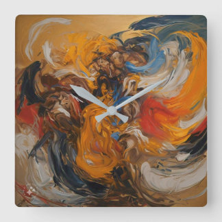 Horloge murale Koonig, cadre en bois rond de 10 po