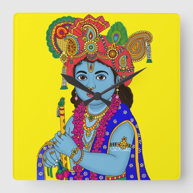 Horloge murale Krishna enfant (Recto)