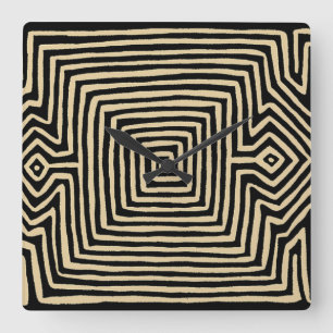 Horloge murale Kuna Indian Tortuga Mola