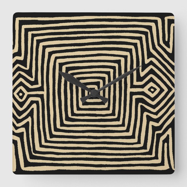 Horloge murale Kuna Indian Tortuga Mola (Recto)