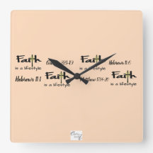 Horloge murale "La foi est un mode de vie"