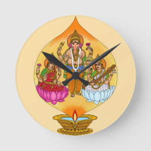 Horloge murale Lakshmi Ganesh