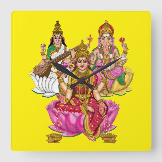 Horloge murale Lakshmi Ganesha (Recto)