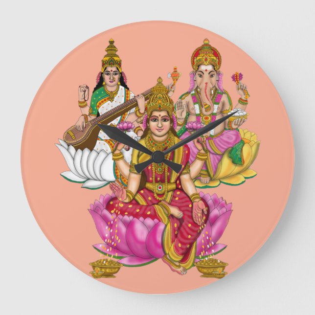 Horloge murale Lakshmi Ganesha (Recto)