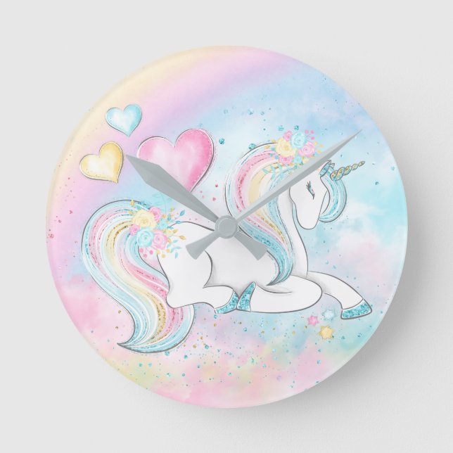 Horloge murale licorne (Recto)