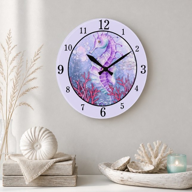 Horloge murale Licorne violette côtière (Créateur téléchargé)