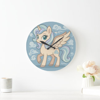 Horloge murale licorne volante fantaisiste – Chevi