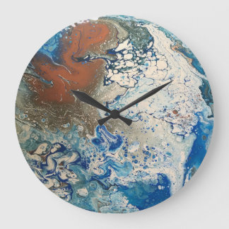 Horloge murale liquide d'art