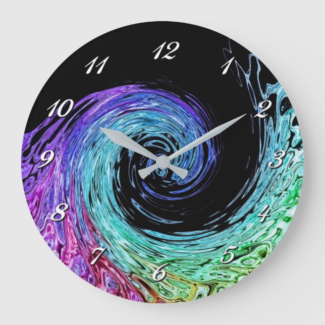 Horloge murale Liquide Rainbow Wave (Recto)