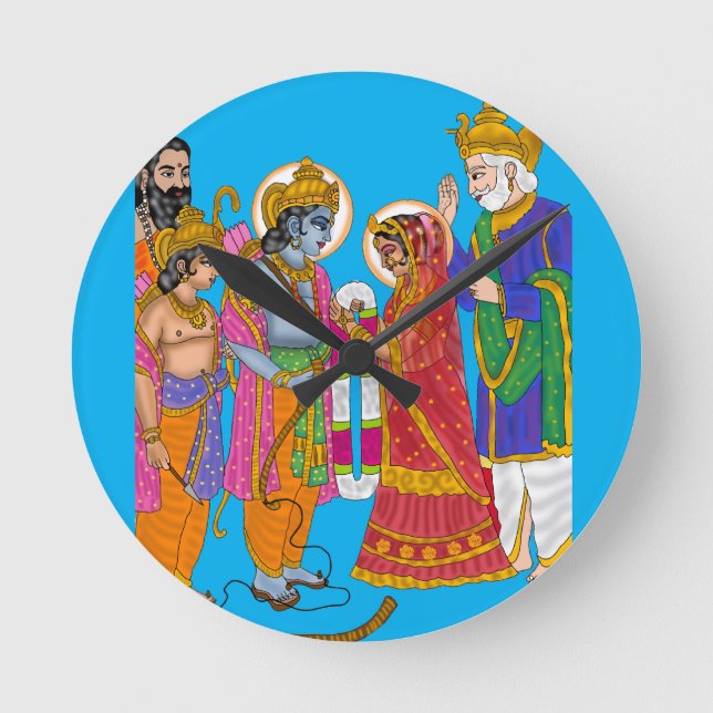 Horloge murale Lord Sita Ram (Recto)
