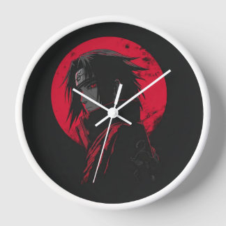 Horloge murale Lune Rouge du Clan Uchiha - Décorat