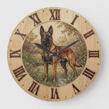 Horloge murale Malinois – Décoration intérieure