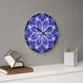Horloge murale mandala géométrique violet