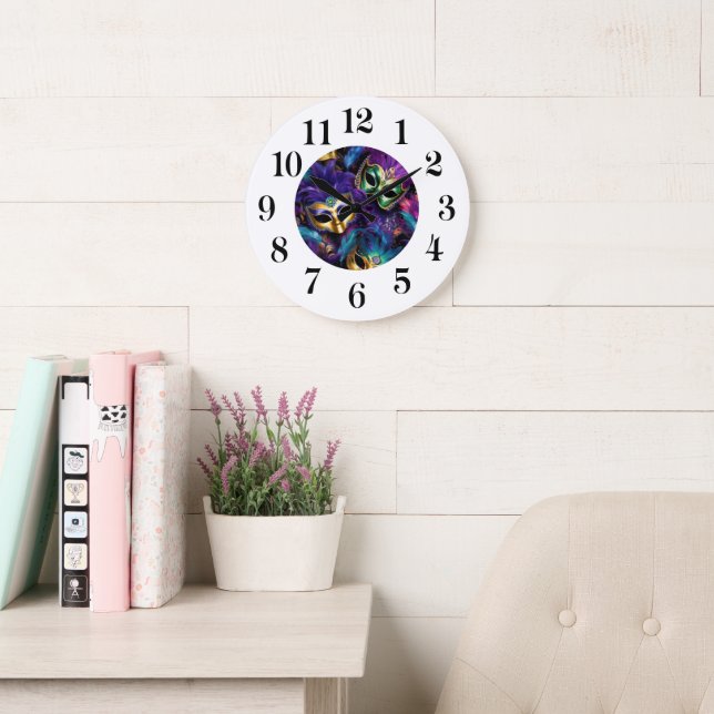 Horloge murale Mardi Gras (Salle de lecture)
