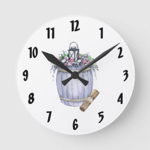 Horloge murale Mariage campagnard d'été Rustique W