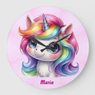 Horloge murale mignonne licorne