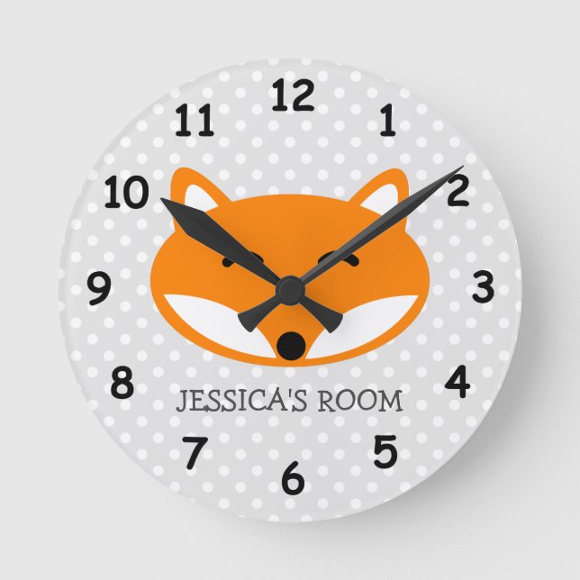 Horloge murale mignonne pour chambre d'enfant avec (Recto)