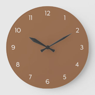 Horloge murale minimale - Brown chaud