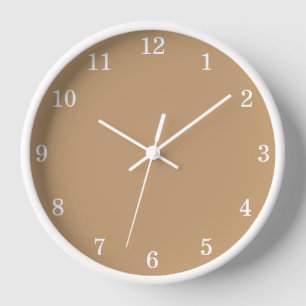 Horloge murale minimaliste Beige Café