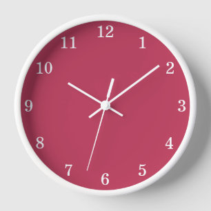 Horloge murale minimaliste Cherry Magenta