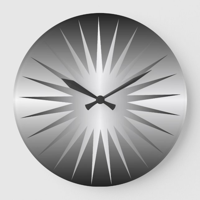 Horloge murale minimaliste en étoile d'argent (Recto)