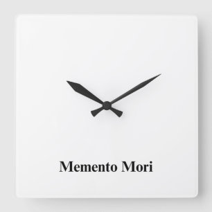 Horloge murale minimaliste Memento Mori
