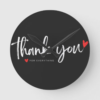 Horloge murale minimaliste "Merci"