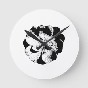 Horloge murale minimaliste noire et blanche