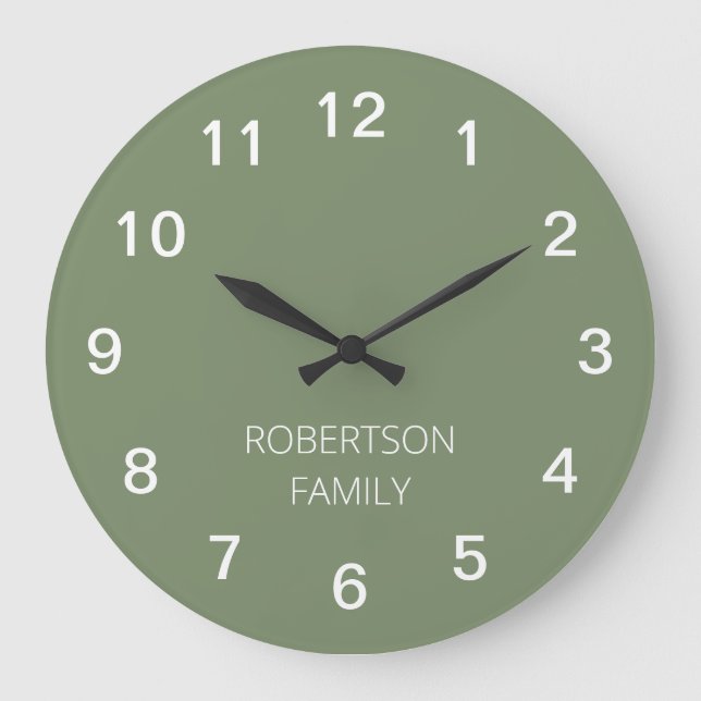 Horloge murale minimaliste personnalisée (Recto)