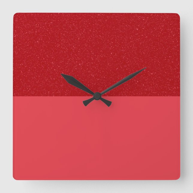 Horloge murale moderne à texture rouge tomate pers (Recto)
