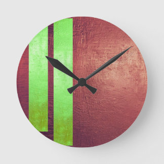Horloge murale moderne abstraite rouge et vin