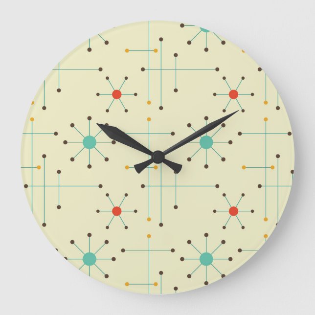 Horloge murale moderne du milieu du siècle, Motif  (Recto)