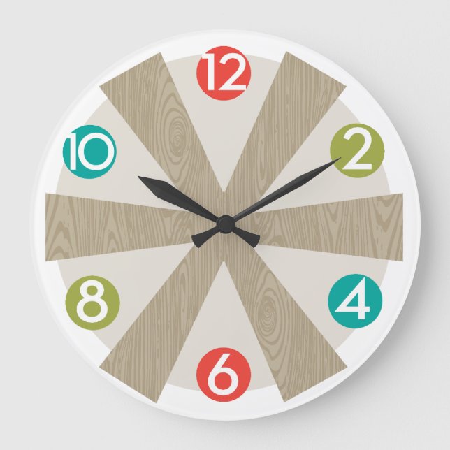 Horloge murale moderne du milieu du siècle - Point (Recto)