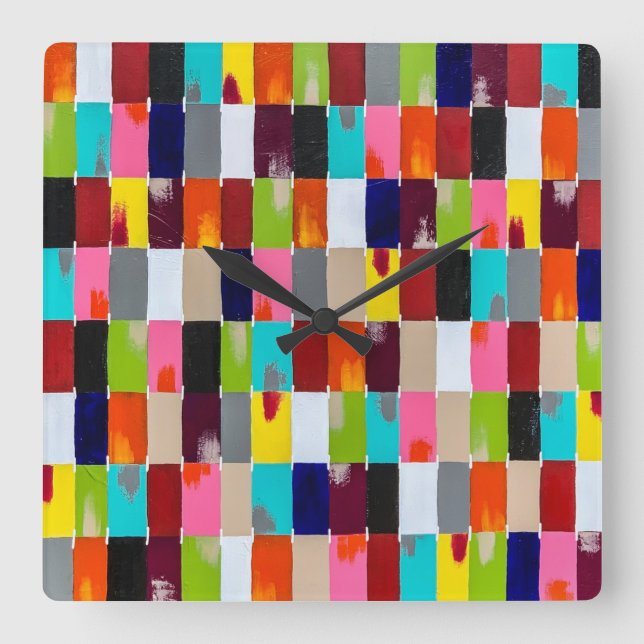 Horloge murale moderne en quilt (Recto)