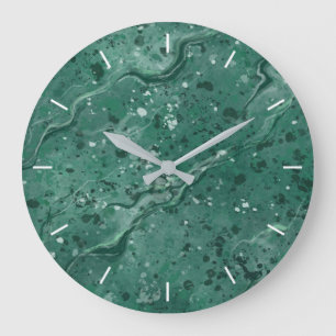 Horloge murale Motif en marbre vert