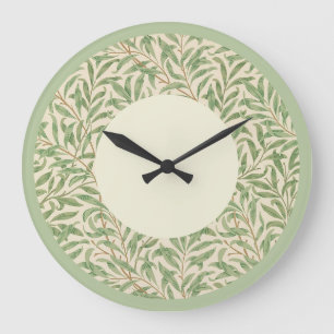 Horloge murale motif vintage William Morris Willow