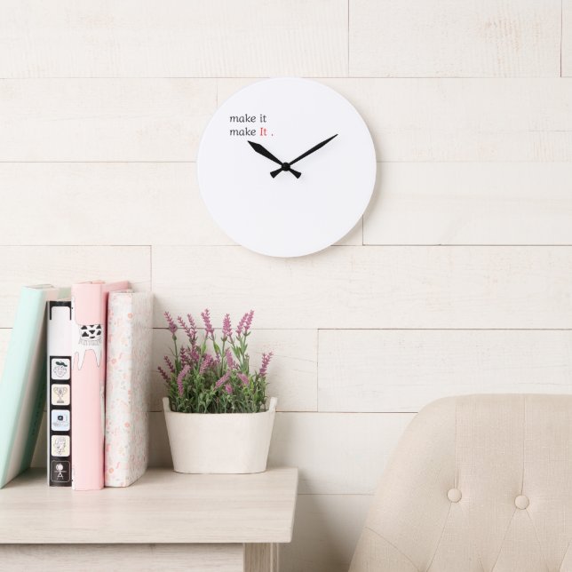 Horloge murale motivationnelle minimaliste moderne (Salle de lecture)
