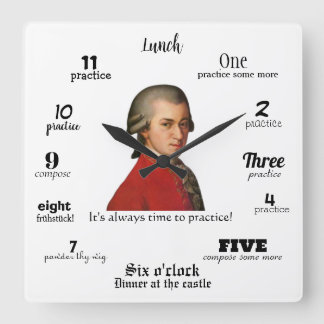 Horloge murale - Mozart - Il est toujours temps de