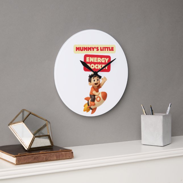 Horloge murale Mummy's Little Energy Rocket Kids (Bureau)