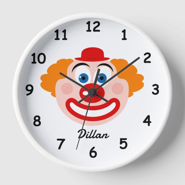 Horloge murale mural clown mignonne pour la chambr (Recto)