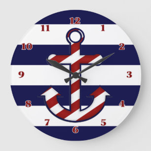 Horloge murale nautique d'Ancre