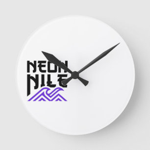 Horloge murale NEON NILE Wave Logo