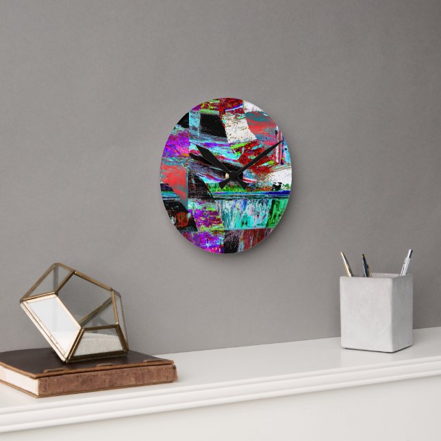 Horloge murale – Neon Pulse (Bureau)